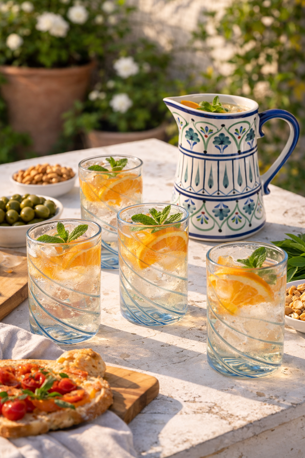 Blue Swirl Glass (set of 4)