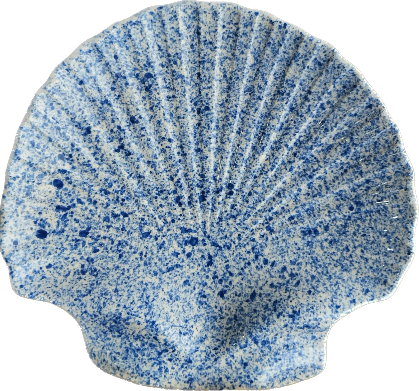 Large Blue Shell Platter Plate