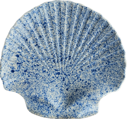 Large Blue Shell Platter Plate