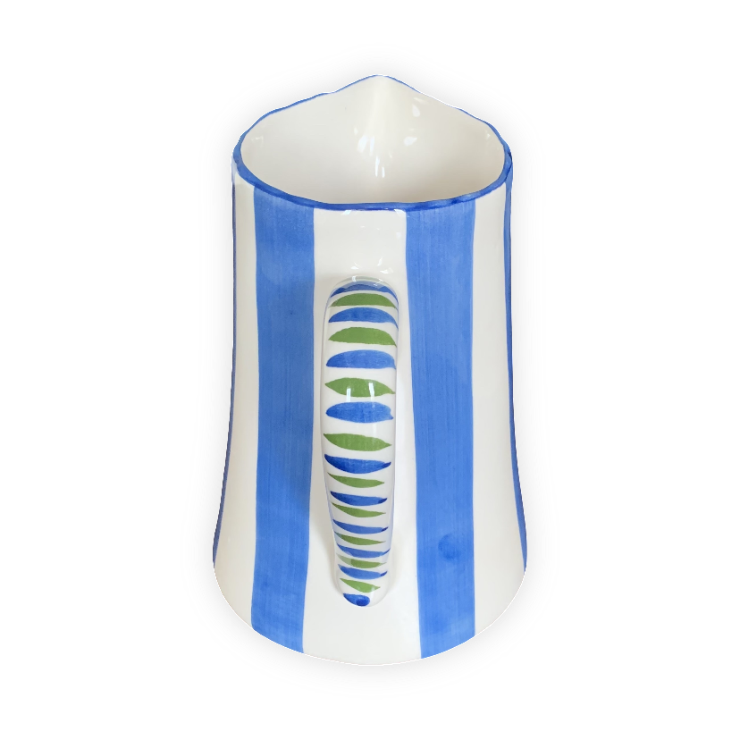 Scopello Blue and White Stripe Jug