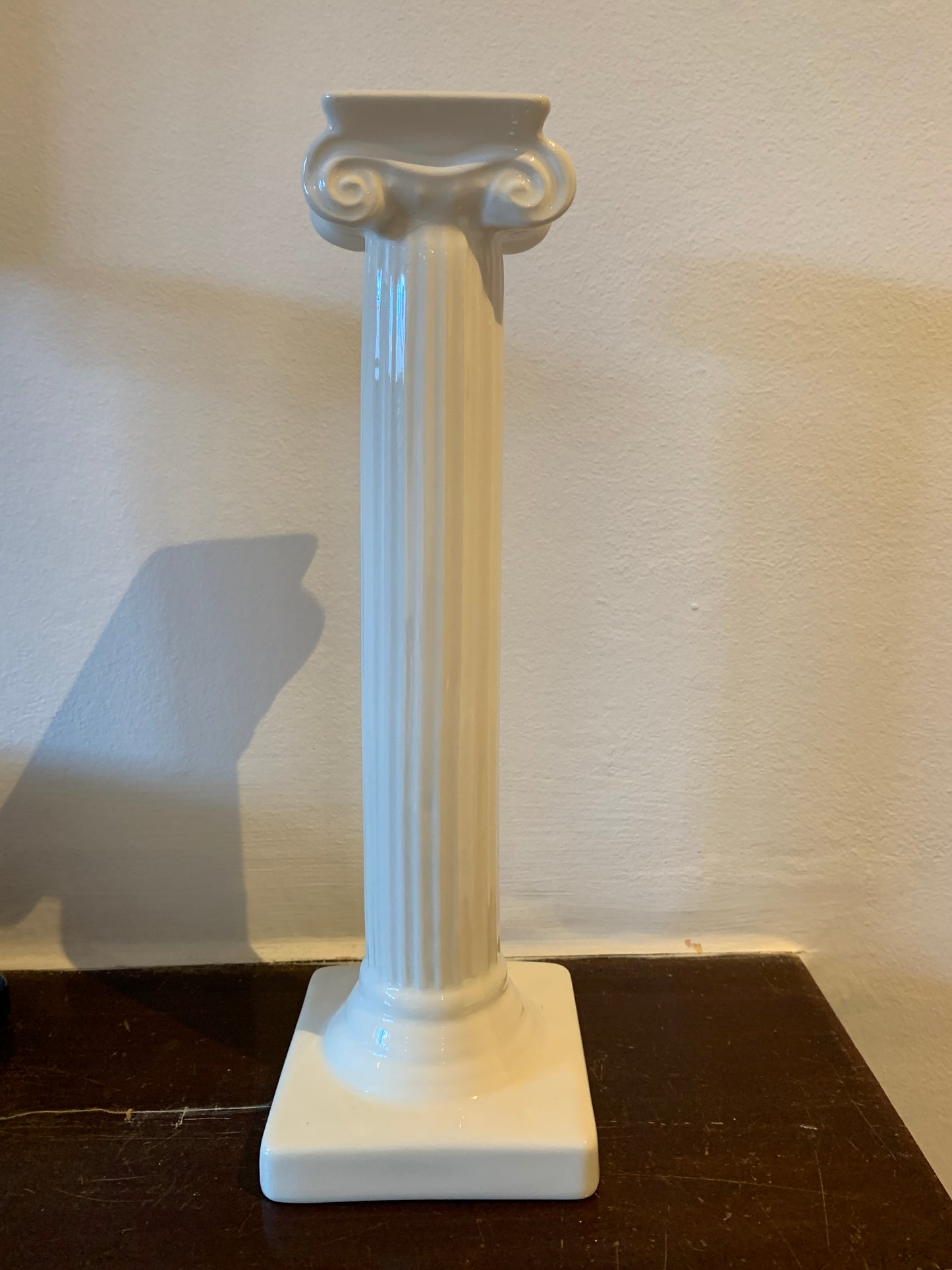 Cream Greek Column Candlestick