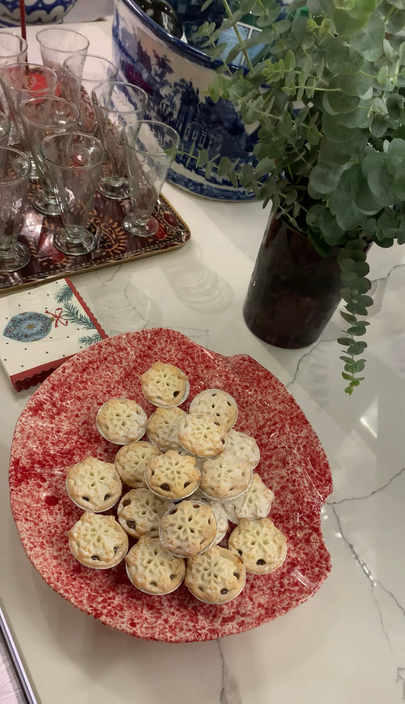 Large Burgundy Shell Platter Plate