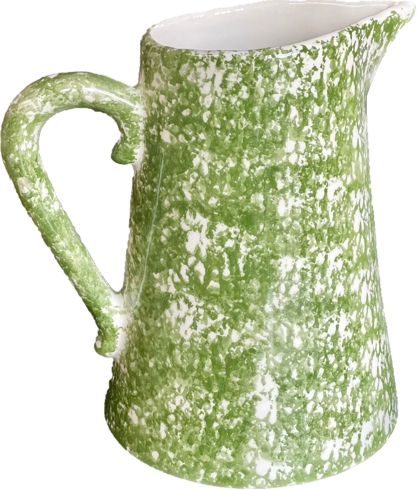 Green Spongeware Jug