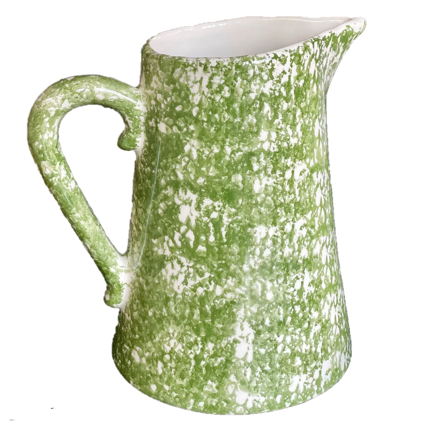 Green Spongeware Jug