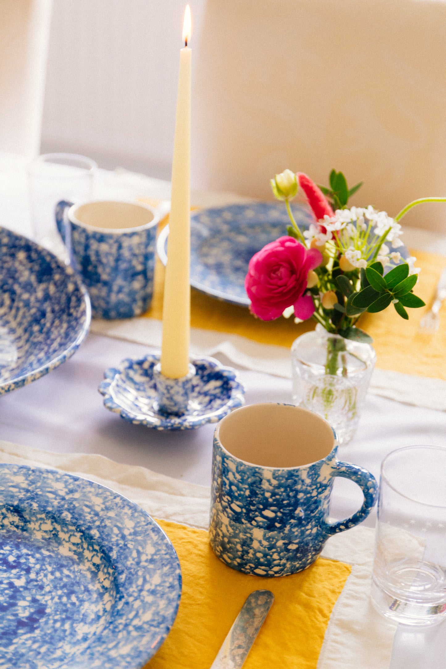 Blue Spongeware Mug