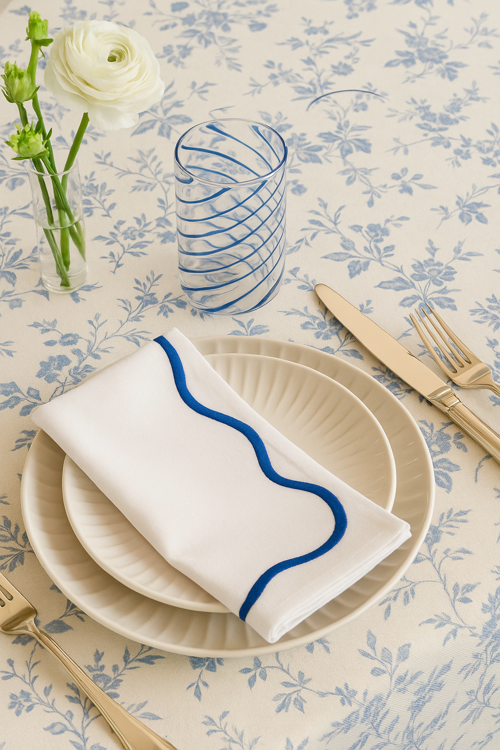 Blue Swirl Glasses (Set of 4)