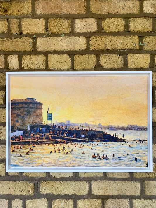 Seapoint Martello Tower Framed Print – Dublin Coastal Wall Art