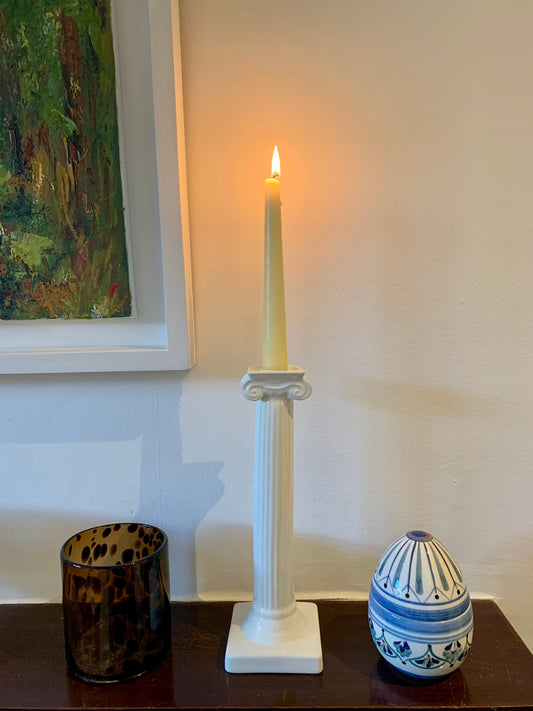 Cream Greek Column Candlestick