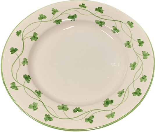 Glenmalure Dinner Plate with Shamrock Motif