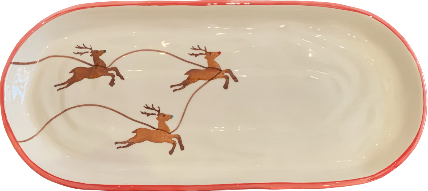 St. Moritz Reindeer Sandwich Plate