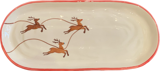 St. Moritz Reindeer Sandwich Plate