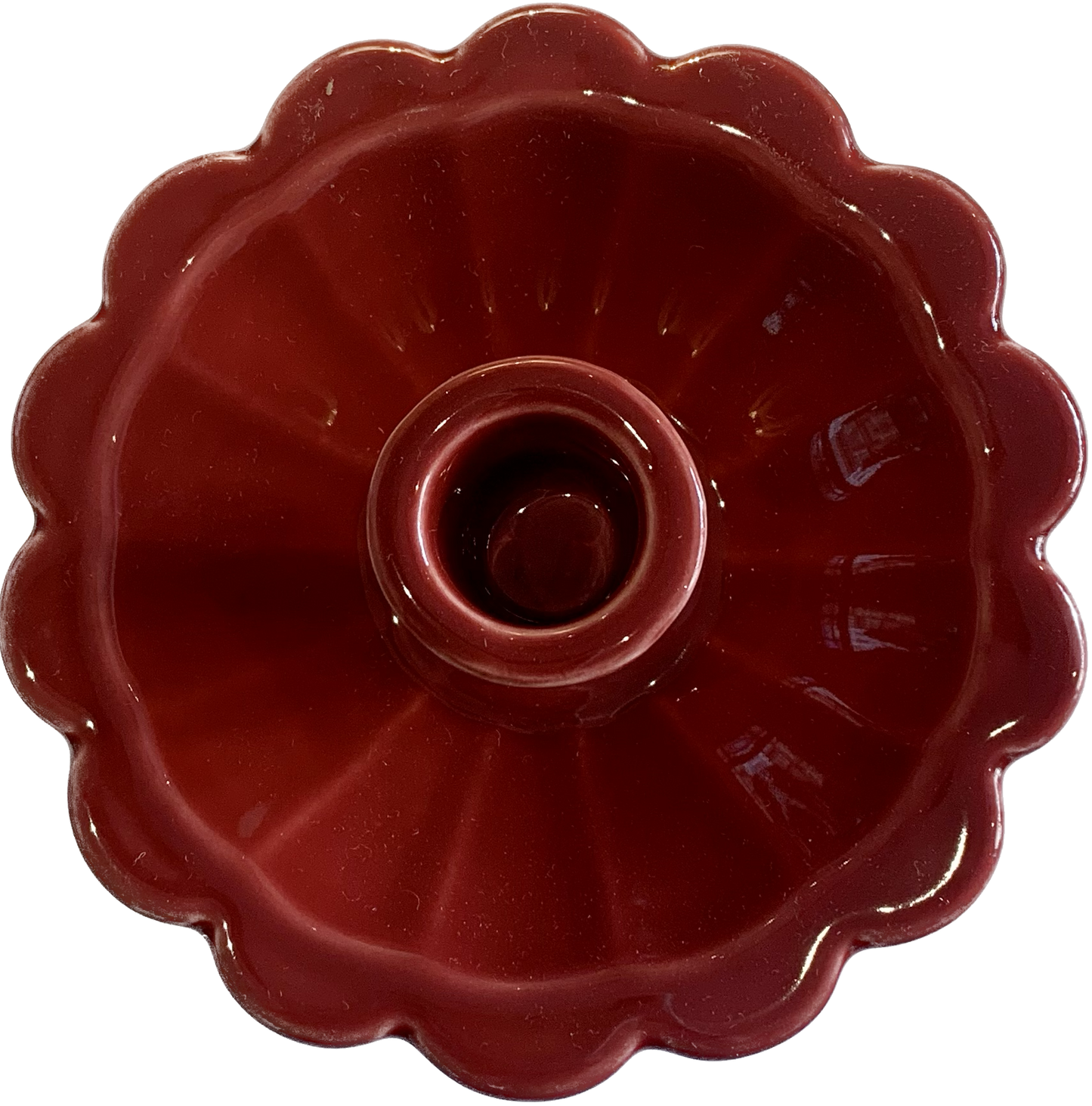 Burgundy Scallop Candleholder