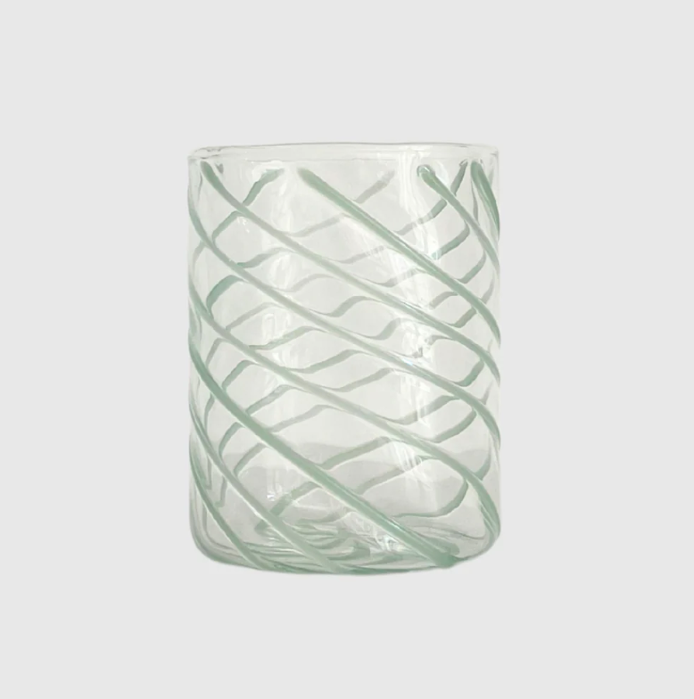 Green Swirl Glasses (Set of 4)