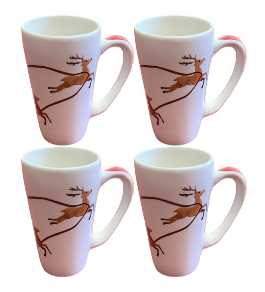 St. Moritz Reindeer Set of 4 Mugs
