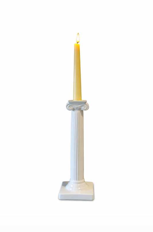Cream Greek Column Candlestick