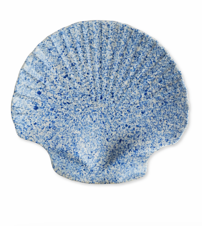 Large Blue Shell Platter Plate