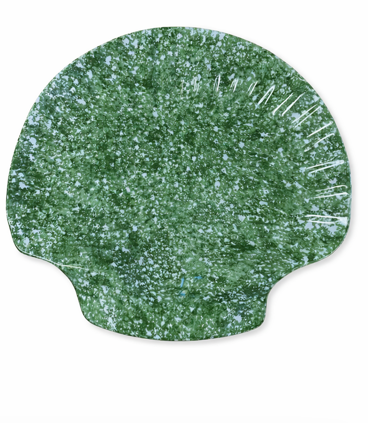 Large Green Shell Platter Plate