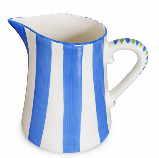 Scopello Blue and White Stripe Jug