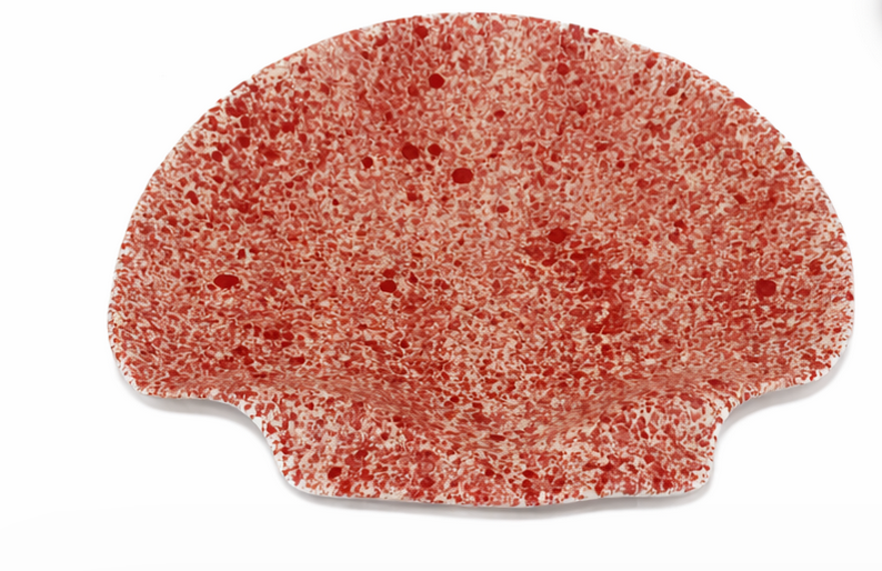 Large Burgundy Shell Platter Plate