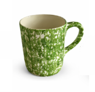 Green Spongeware Mug