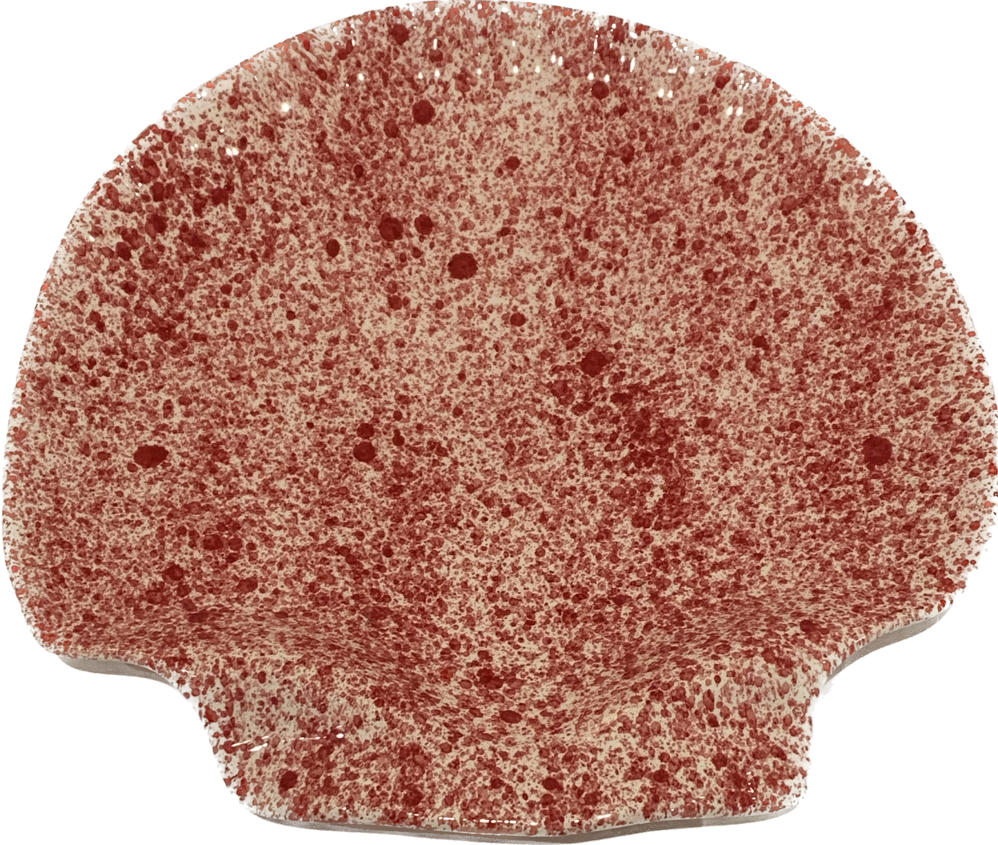 Large Burgundy Shell Platter Plate